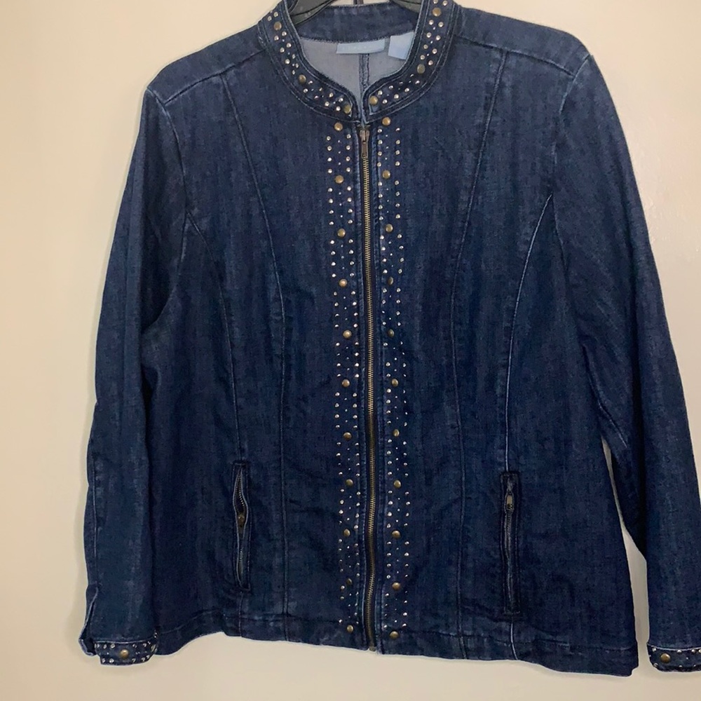 Denim beaded jacket